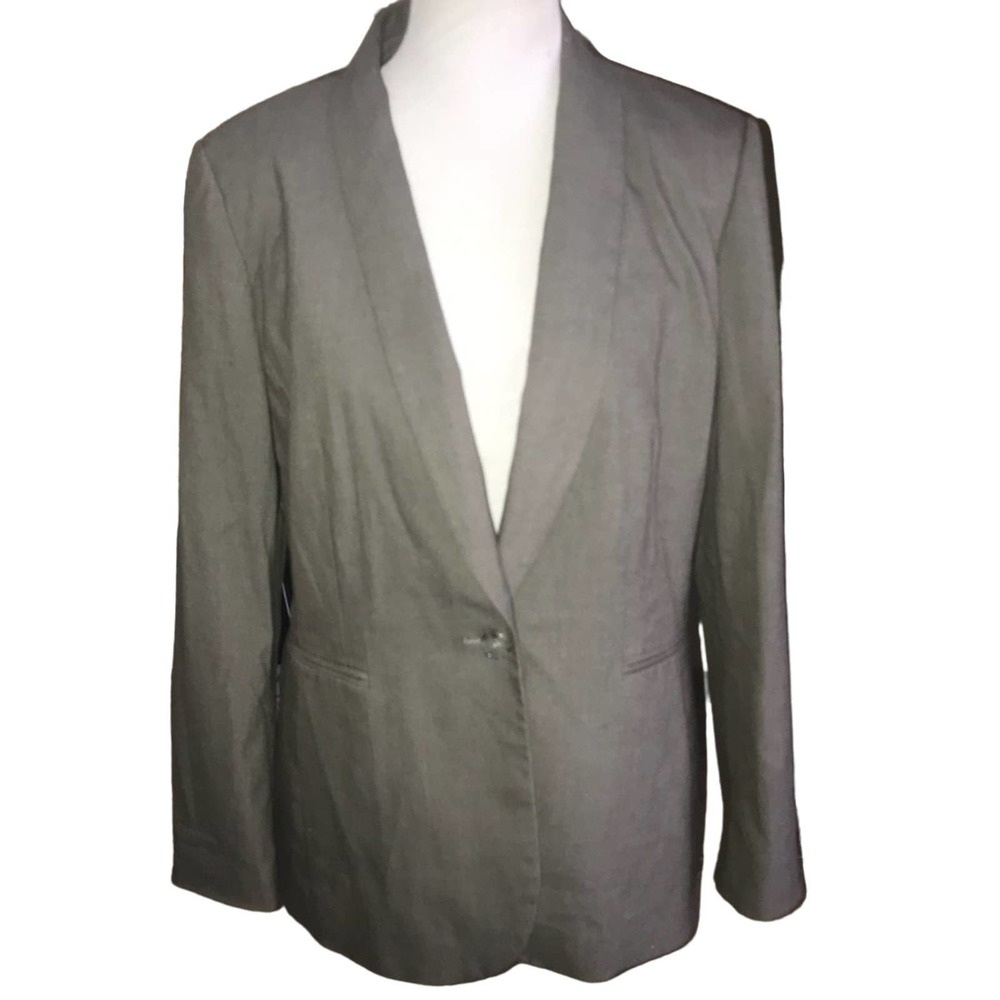 ANTONIO MELANI LIGHT BROWN TIMELESS CHIC NEUTRAL BLAZER SIZE 12
